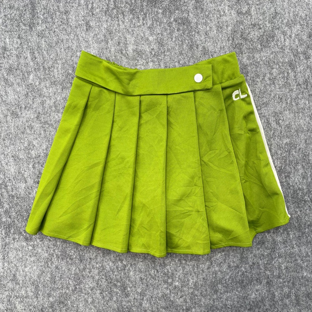 Ciao Lucia Skirt Womens Small Tennis Pleated Mini Lime Green Mesh Side Stripe